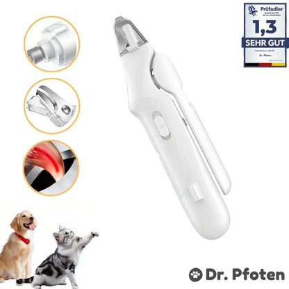 LichtSchere™ Pro – Die 2-in-1 LED-Krallenschere für sichere Pfotenpflege ohne Angst