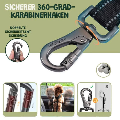 Premium Auto Sicherheitsgurt für Hunde (3-in-1)