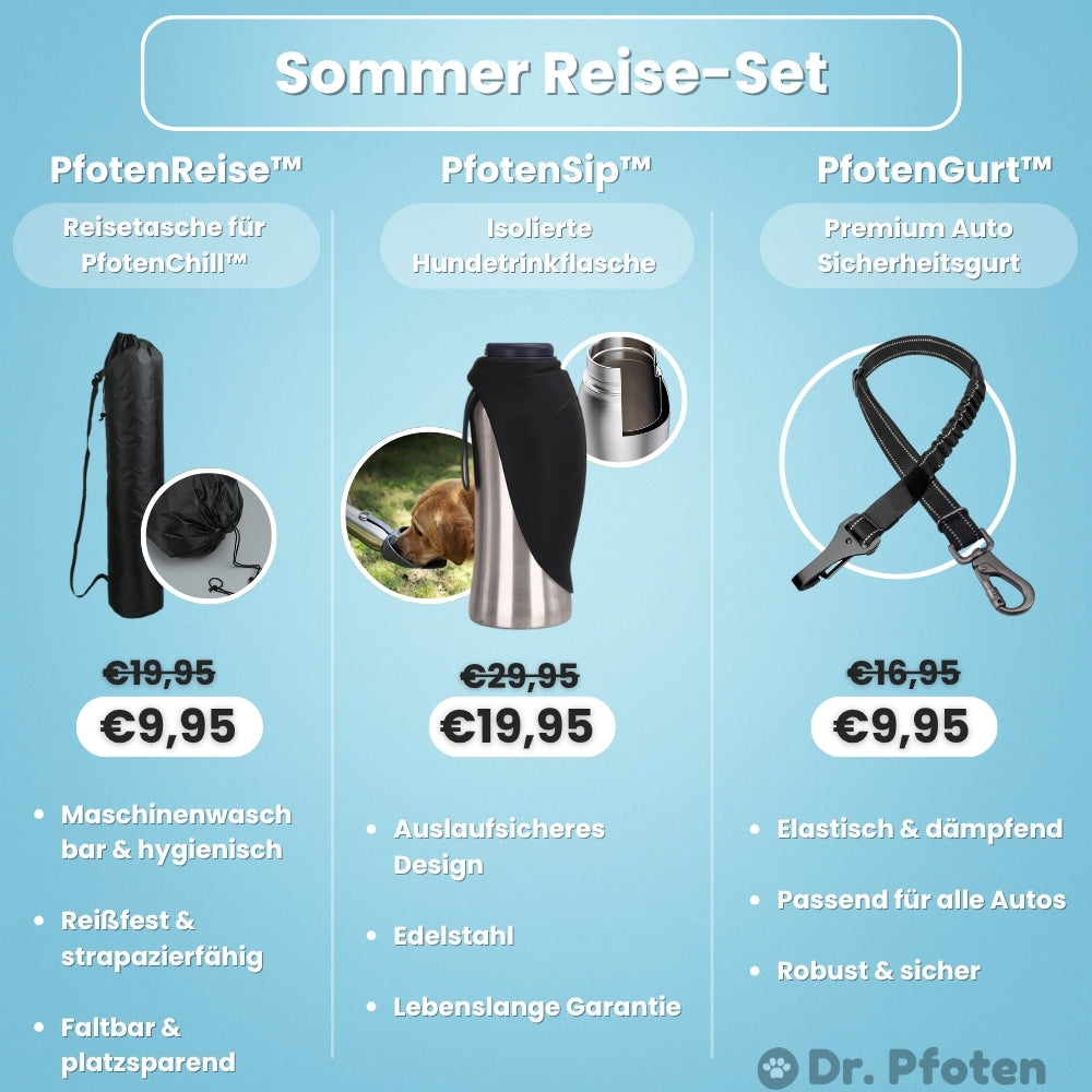 PfotenChill™ Deluxe Set - Die innovative Kühlmatte für Hunde