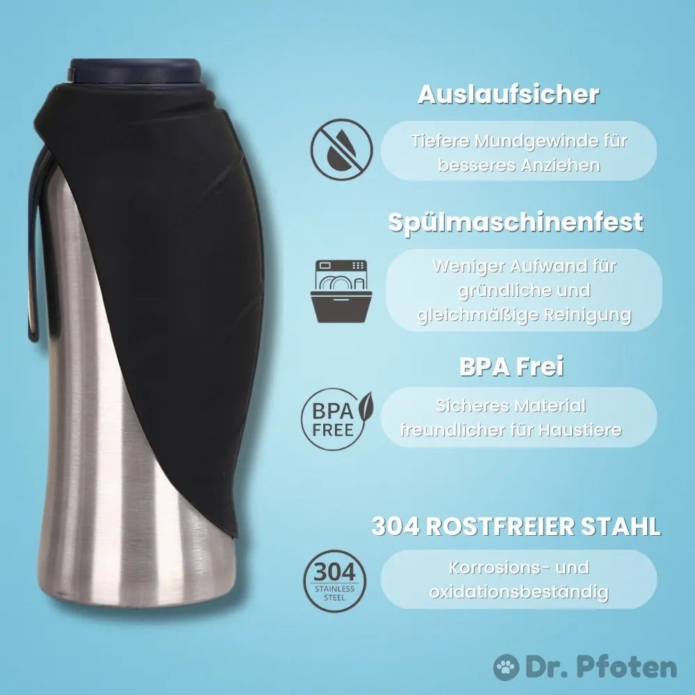 EasySip™ – Die innovative Edelstahl-Hundetrinkflasche