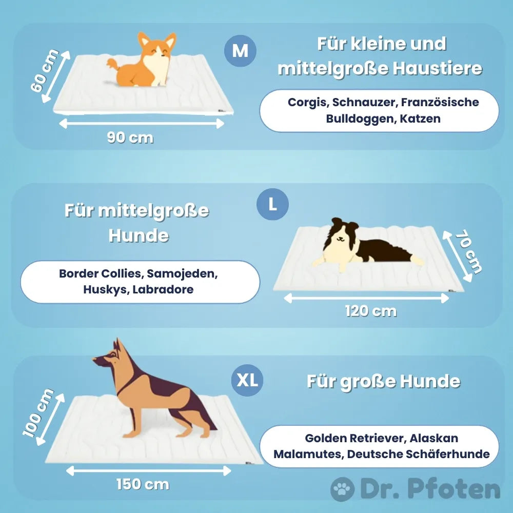 PfotenChill™ Deluxe Set - Die innovative Kühlmatte für Hunde